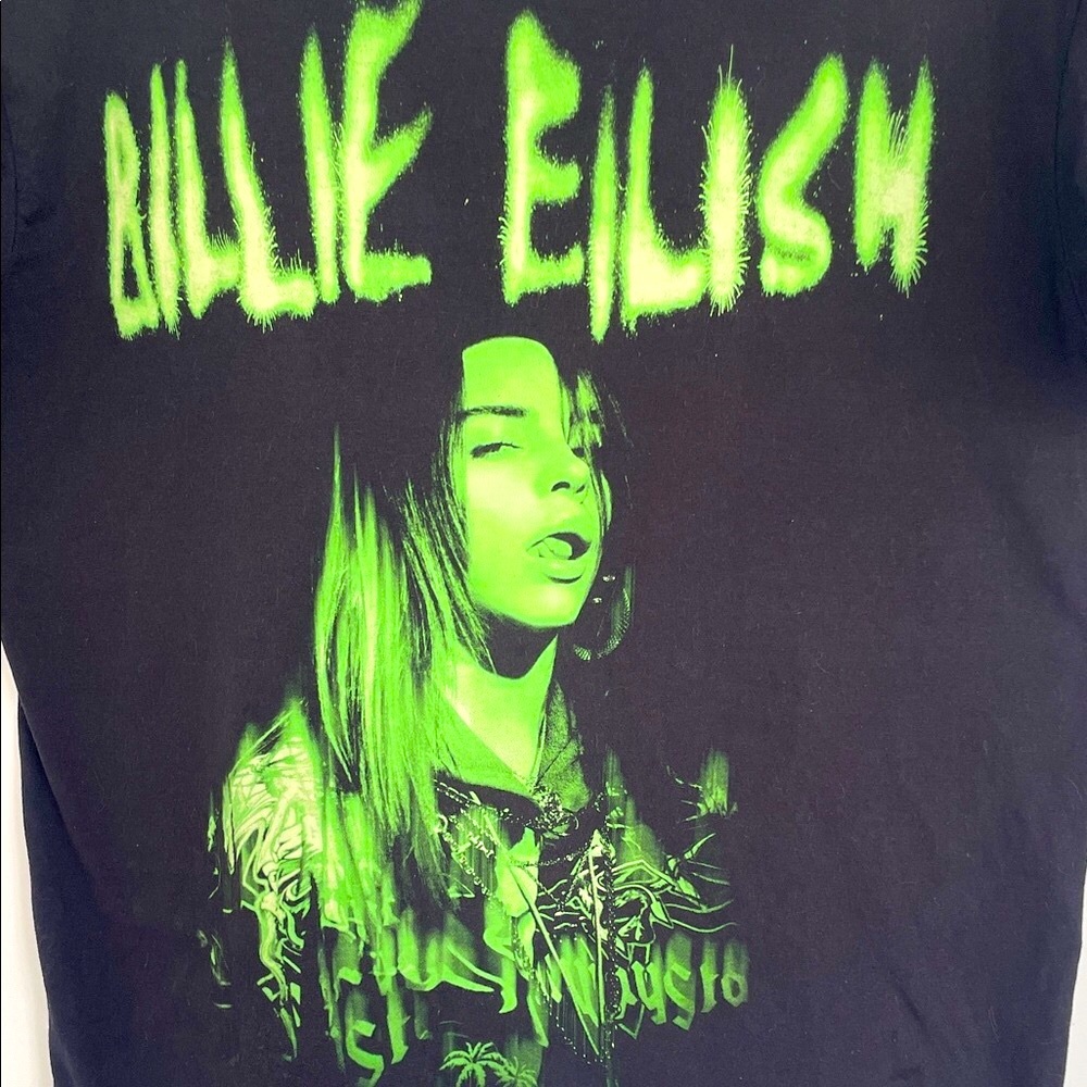 Billie Eilish Official Black Graphic T-Shirt Oversized XL - Picture 4 of 14